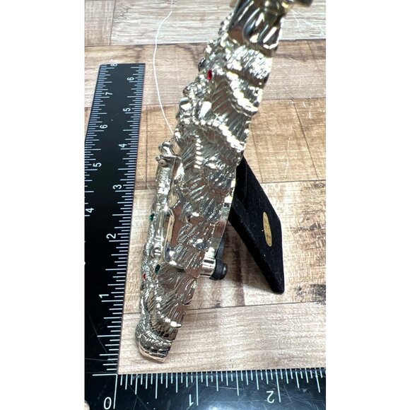 Silver Plated Christmas Tree Photo Frame With Genuine Crystals By Regent Square - Picture 6 of 7